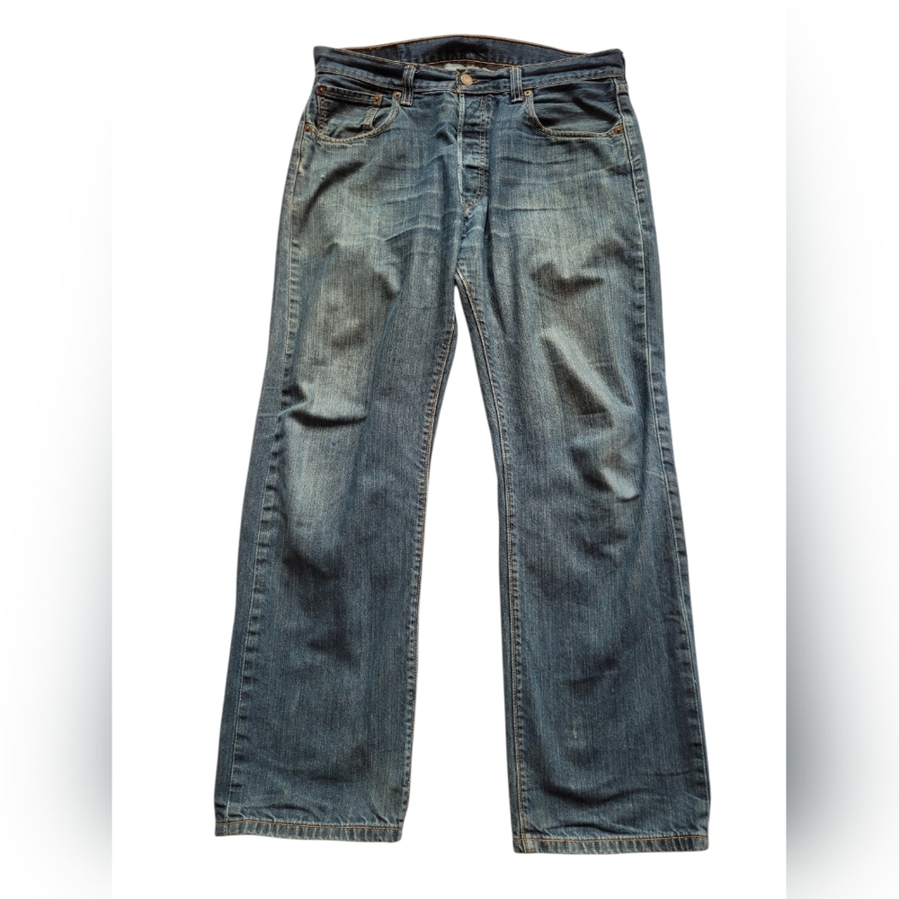Vintage Y2K Levi’s 501 Jeans Button Fly Straight Leg Blue 34 x 30 Workwear
